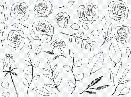 Rough roses and grass Rough roses and grass