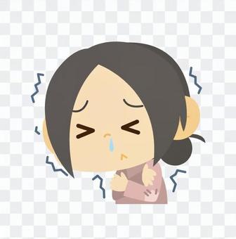A cold woman A cold woman