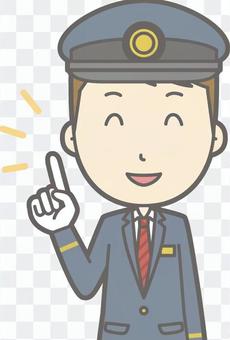 Station man male a - finger pointing Nico Nico - bust Station man male a - finger pointing Nico Nico - bust