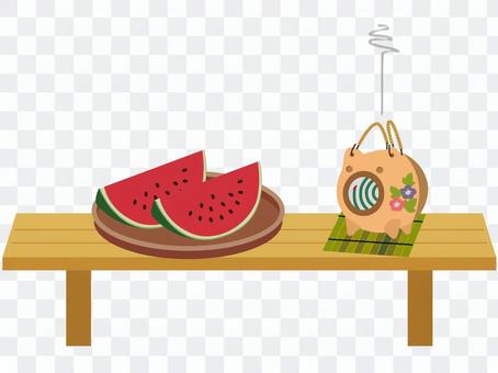 Summer landscape_watermelon Summer landscape_watermelon