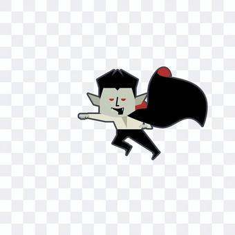 Illustration of cute vampire jumping Illustration of cute vampire jumping
