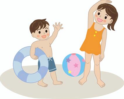 Children swimming Children swimming