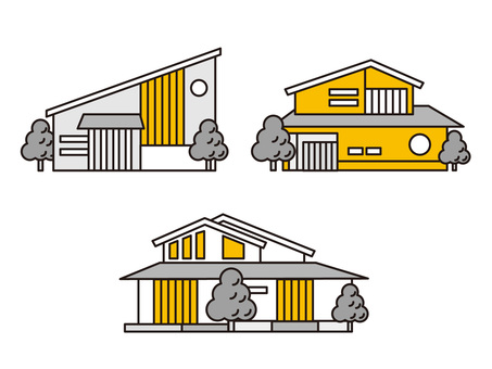 Simple Japanese modern housing set Simple Japanese modern housing set