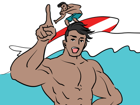 Professional surfer teaching surfing tips Professional surfer teaching surfing tips