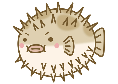 Illustration of cute porcupinefish Illustration of cute porcupinefish