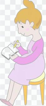 Pregnant woman / memo Pregnant woman / memo
