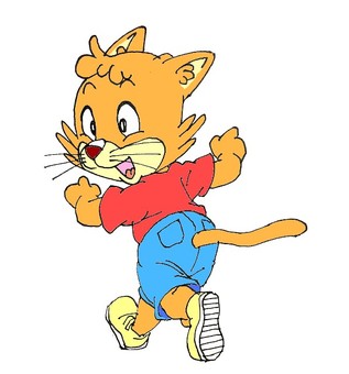 Anthropomorphic cat pose Anthropomorphic cat pose