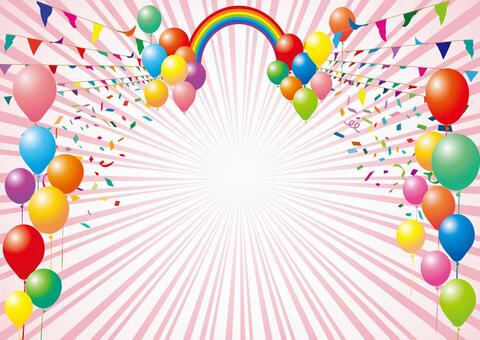 Garland Flag Sports Balloon balloon balloon rainbow frame Garland Flag Sports Balloon balloon balloon rainbow frame
