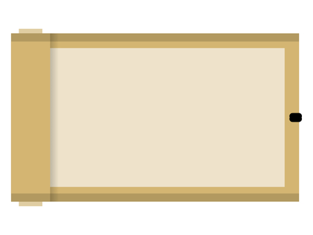 Flat Japanese-style roll frame: yellow Flat Japanese-style roll frame: yellow