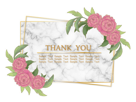Peony design frame Peony design frame