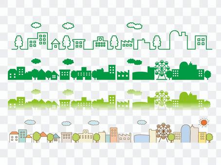 Townscape Silhouettes & Illustrations Townscape Silhouettes & Illustrations