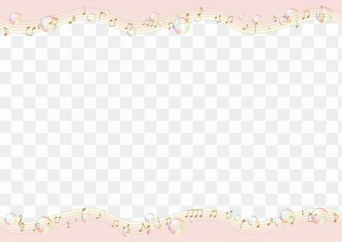 Musical note and soap bubble frame Musical note and soap bubble frame