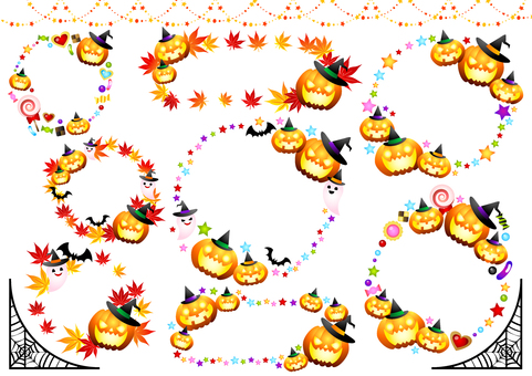 Halloween circle frameset Halloween circle frameset