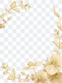 Gold botanical background vertical composition Gold botanical background vertical composition