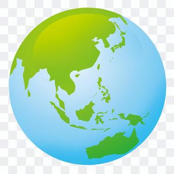 Blue Earth and green earth Blue Earth and green earth