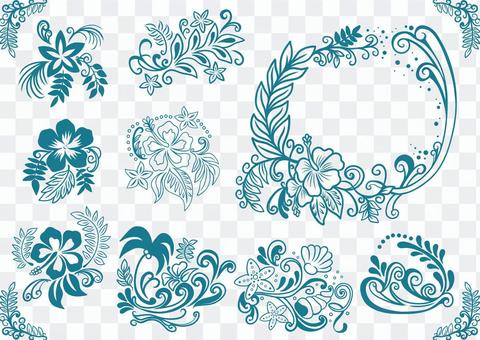 Tropical image material set Tropical image material set