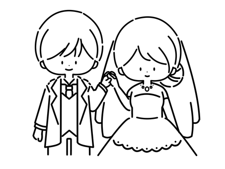 Wedding (line drawing: 01) Wedding (line drawing: 01)