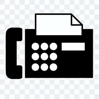 FAX phone black and white icon FAX phone black and white icon
