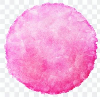 Pink, watercolored circle Pink, watercolored circle