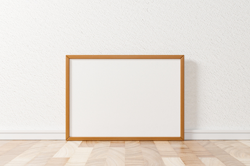 Wooden A4 picture frame mockup 3DCG Wooden A4 picture frame mockup 3DCG
