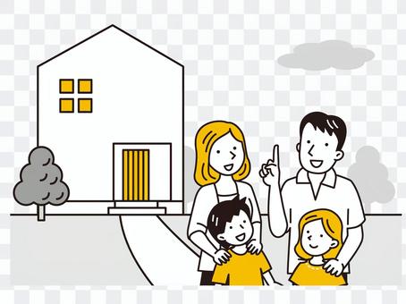 Family happy to build a house Family happy to build a house