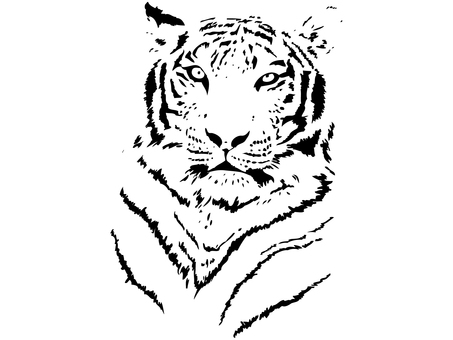 New Year's card material_tiger_1 New Year's card material_tiger_1