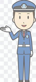 Security guard - information smile - whole body Security guard - information smile - whole body