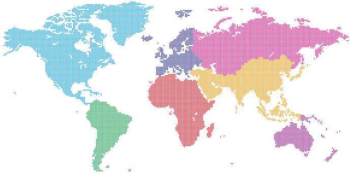 World map_dot_Africa center_regional division World map_dot_Africa center_regional division
