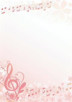 Cherry-laden music vertical frame Cherry-laden music vertical frame