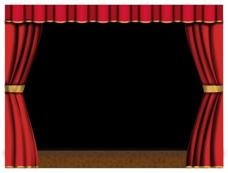 Red curtain curtain stage curtain frame Red curtain curtain stage curtain frame