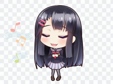Uniforms girl with black hair _ D 3 Uniforms girl with black hair _ D 3