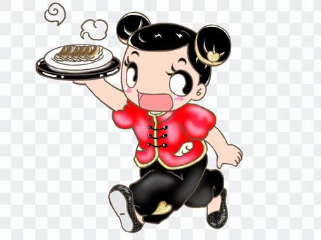 China daughter carrying dumplings China daughter carrying dumplings