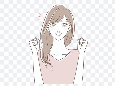 Woman doing guts pose Woman doing guts pose