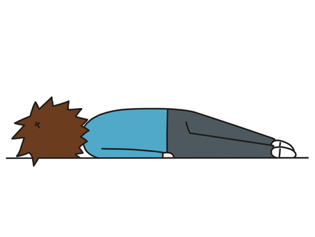 Fallen man facing right Fallen man facing right