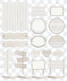 Wooden decoration set ♡ White Wooden decoration set ♡ White