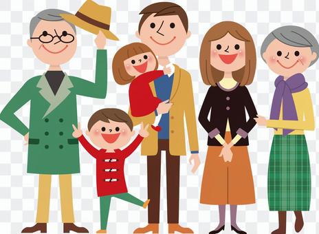 3 generation family body (winter clothes) 3 generation family body (winter clothes)
