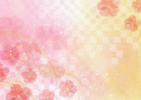 Japanese pattern material 057 Plum watercolor background Japanese pattern material 057 Plum watercolor background