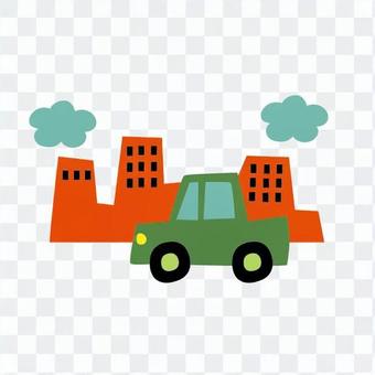City and car City and car