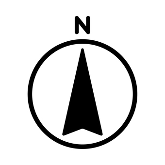 Compass silhouette icon Compass silhouette icon