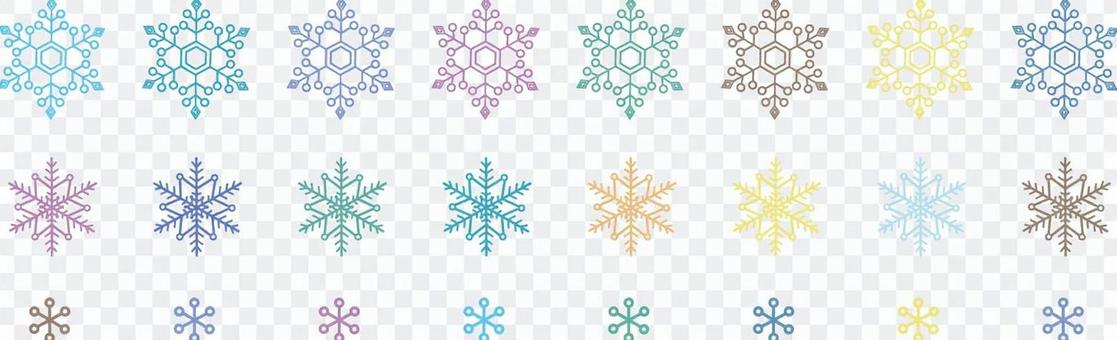 Snow crystal colorful list Snow crystal colorful list