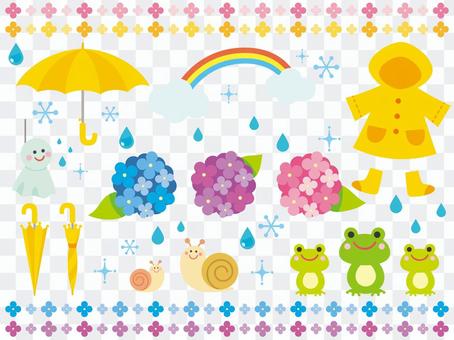 Illustration of the rainy season Illustration of the rainy season