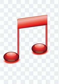 Quarter note with beam Quarter note with beam