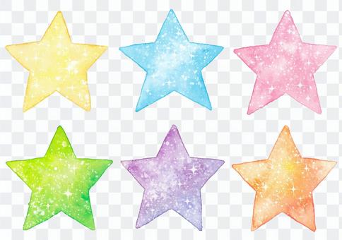 Watercolor twinkle stars Watercolor twinkle stars