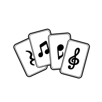 Musical note card Musical note card