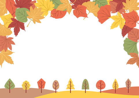 Pop autumn leaves frame Pop autumn leaves frame