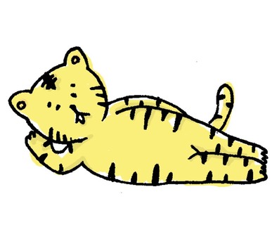 Lying down tiger Lying down tiger