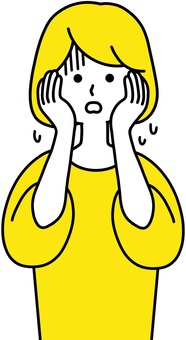 Pale woman clean design yellow Pale woman clean design yellow