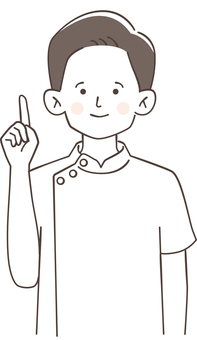 Male holistic therapist solves right hand Male holistic therapist solves right hand