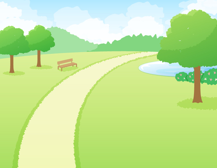 Scenery of a park with trees _ Green Scenery of a park with trees _ Green