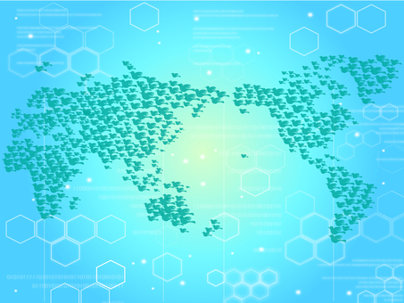 World map_Cyber world World map_Cyber world